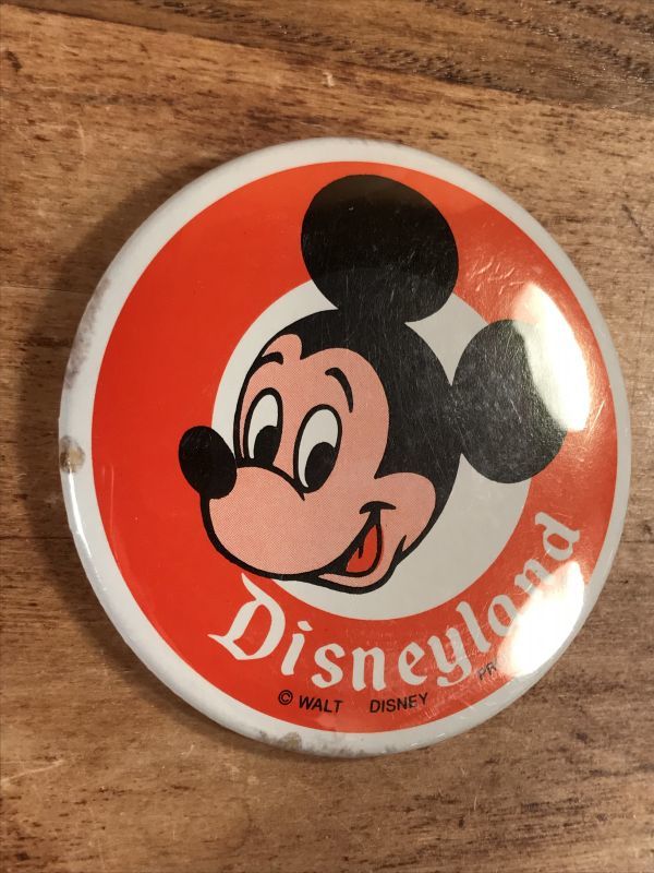 Disneyland Mickey Mouse Metal Pinback ミッキーマウス ビンテージ 缶バッジ ディズニー 缶バッチ 70年代 Animation Character アニメーション系キャラクター Disney ディズニー 系 Stimpy Vintage Collectible Toys スティンピー ビンテージ コレクタブル トイズ