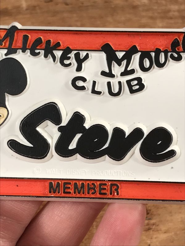 Disney Mickey Mouse Club Member Name Plate ミッキーマウスクラブ