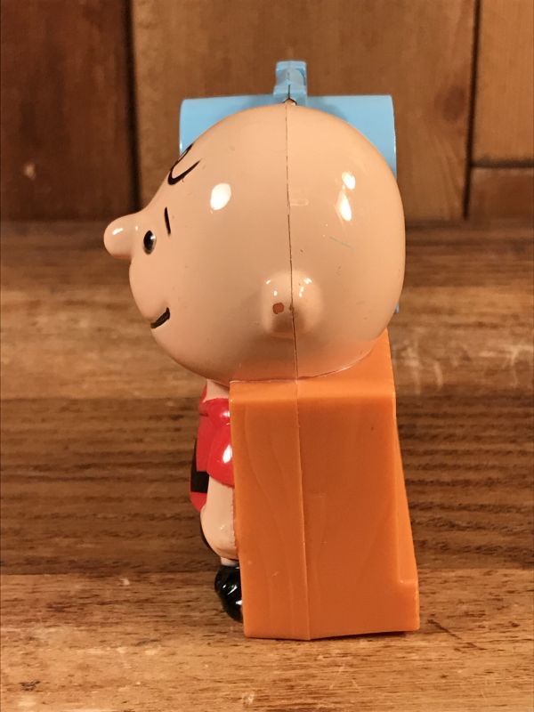 Peanuts Snoopy Charlie Brown Candy Dispenser チャーリーブラウン ビンテージ キャンディディスペンサー スヌーピー 80年代 Animation Character アニメーション系キャラクター Snoopy Peanuts スヌーピー ピーナッツ 系 Stimpy Vintage Collectible Toys