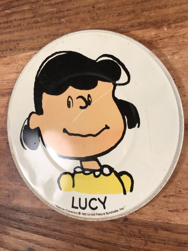 Peanuts Snoopy Lucy Tin Dish Plate ルーシー ビンテージ ディッシュプレート スヌーピー 小皿 70年代 Animation Character アニメーション系キャラクター Snoopy Peanuts スヌーピー ピーナッツ 系 Stimpy Vintage Collectible Toys スティンピー ビンテージ