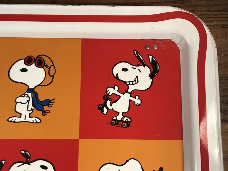 Peanuts Snoopy Folding Tin Desk Tray スヌーピー ビンテージ