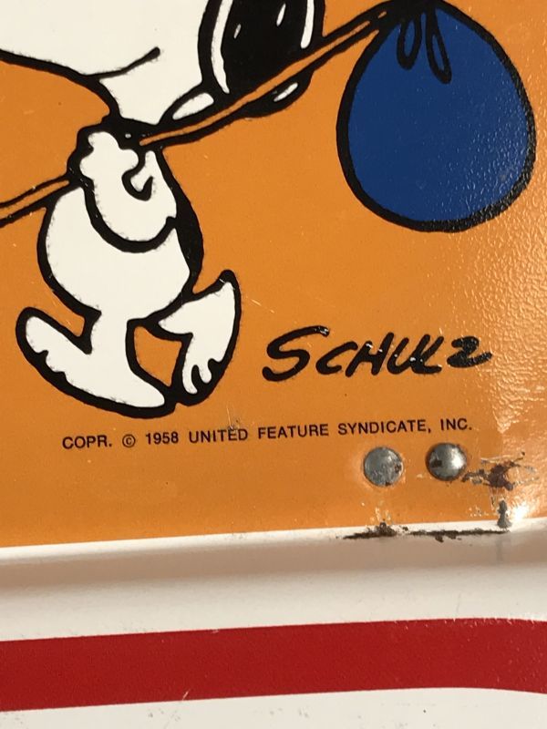 Peanuts Snoopy Folding Tin Desk Tray スヌーピー ビンテージ 折り畳みトレー ミニデスク 70年代 Animation Character アニメーション系キャラクター Snoopy Peanuts スヌーピー ピーナッツ 系 Stimpy Vintage Collectible Toys スティンピー ビンテージ
