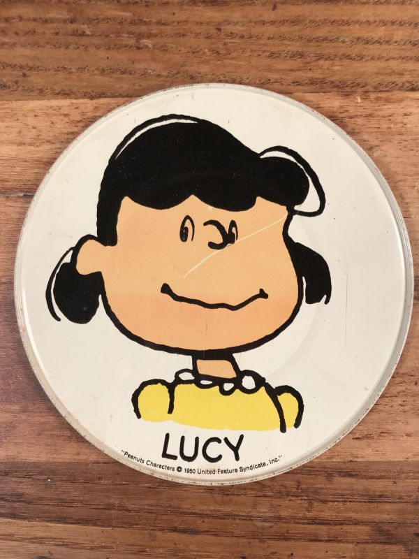Peanuts Snoopy Lucy Tin Dish Plate ルーシー ビンテージ ディッシュプレート スヌーピー 小皿 70年代 Animation Character アニメーション系キャラクター Snoopy Peanuts スヌーピー ピーナッツ 系 Stimpy Vintage Collectible Toys スティンピー ビンテージ