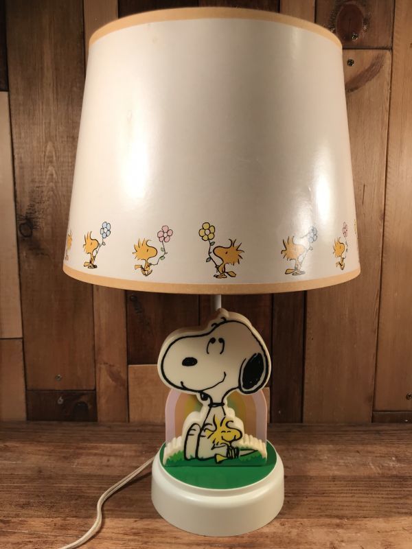 Peanuts Snoopy & Woodstock Rainbow Plastic Lamp スヌーピー＆ウッド