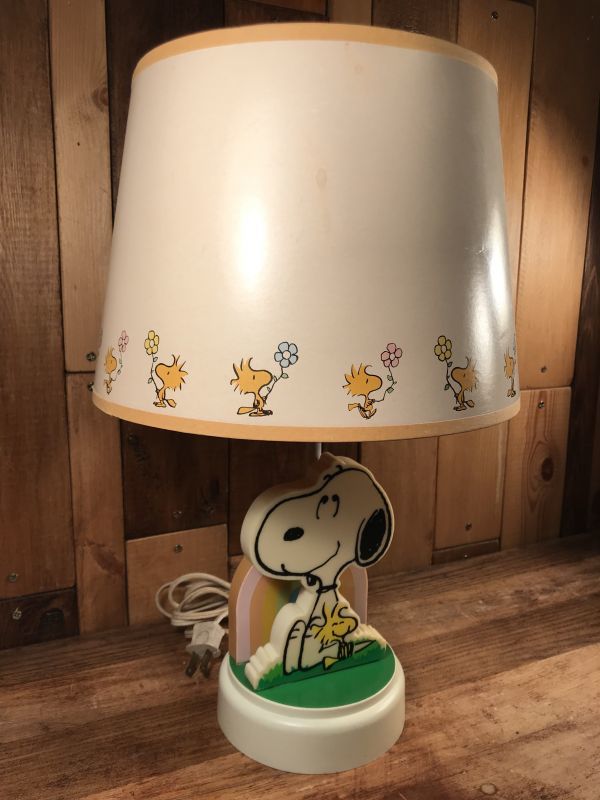 Peanuts Snoopy & Woodstock Rainbow Plastic Lamp スヌーピー＆ウッド ...