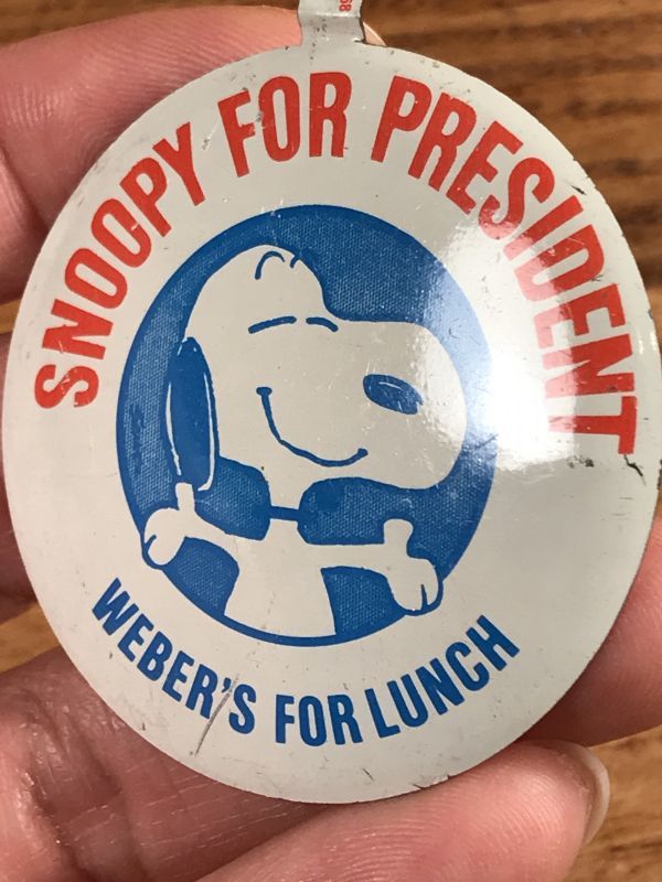 Peanuts Snoopy For President Tin Tab スヌーピー ビンテージ タブ ...