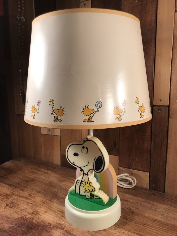 Peanuts Snoopy & Woodstock Rainbow Plastic Lamp スヌーピー＆ウッド