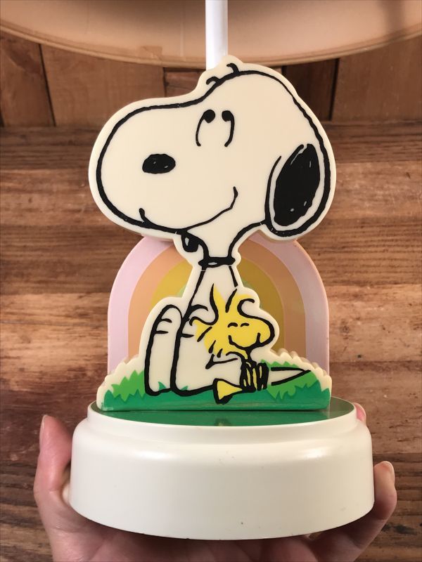 Peanuts Snoopy & Woodstock Rainbow Plastic Lamp スヌーピー＆ウッド