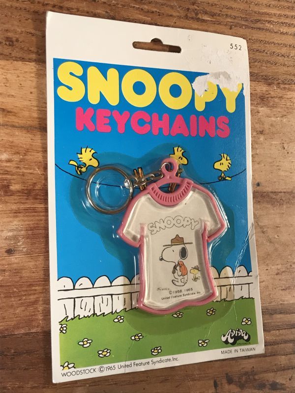 Aviva Peanuts Snoopy T Shirt Keychain スヌーピー ビンテージ キーホルダー ウッドストック 80年代 Animation Character アニメーション系キャラクター Snoopy Peanuts スヌーピー ピーナッツ 系 Stimpy Vintage Collectible Toys スティンピー ビンテージ