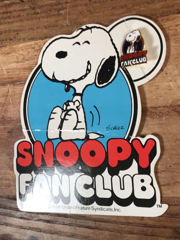 Quantasia Peanuts Snoopy Snoopy Fan Club Pinback スヌーピー ビンテージ ピンバッジ 80年代 Animation Character アニメーション系キャラクター Snoopy Peanuts スヌーピー ピーナッツ 系 Stimpy Vintage Collectible Toys スティンピー ビンテージ