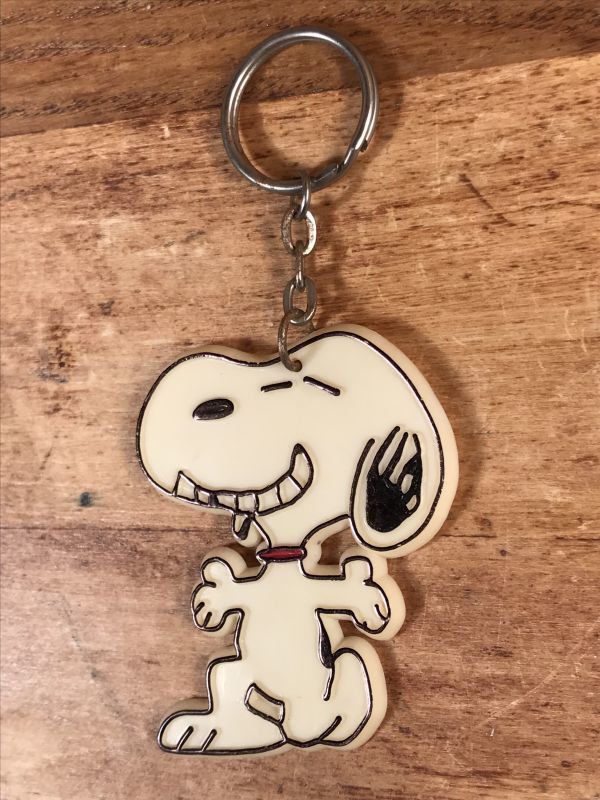 Aviva Peanuts Snoopy Plastic Keychain スヌーピー ビンテージ キーホルダー アビバ社 70 80年代 Animation Character アニメーション系キャラクター Snoopy Peanuts スヌーピー ピーナッツ 系 Stimpy Vintage Collectible Toys スティンピー ビンテージ