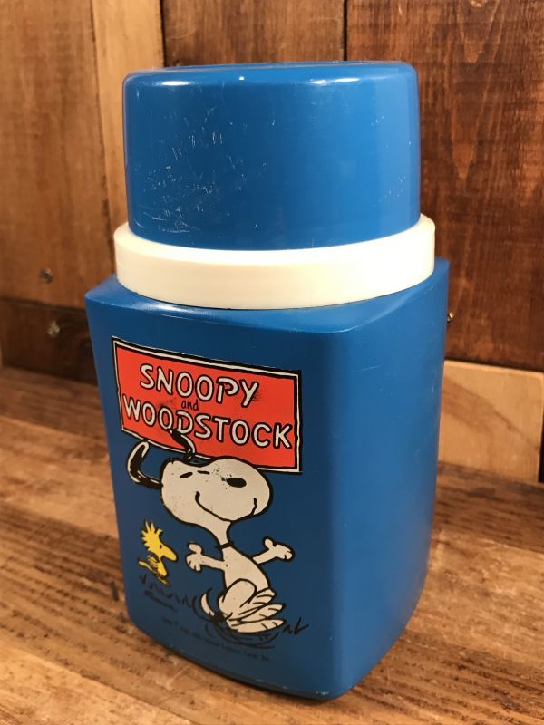 Thermos Peanuts Snoopy Woodstock Thermos Bottle スヌーピー ビンテージ 水筒 サーモス 70年代 Animation Character アニメーション系キャラクター Snoopy Peanuts スヌーピー ピーナッツ 系 Stimpy Vintage Collectible Toys スティンピー ビンテージ