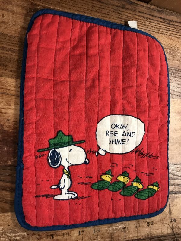 Peanuts Snoopy & Woodstock “Beagle Scout” Cushion Case スヌーピー 