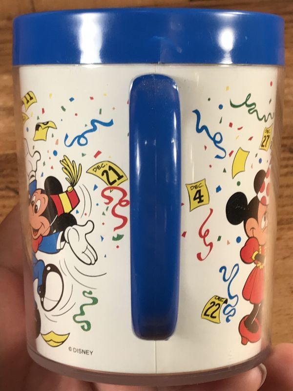 Happy New Year Disneyland Thermo Mug ディズニーランド ビンテージ プラスチックマグ ミッキー ミニー 80年代 Animation Character アニメーション系キャラクター Disney ディズニー 系 Stimpy Vintage Collectible Toys スティンピー ビンテージ コレクタブル