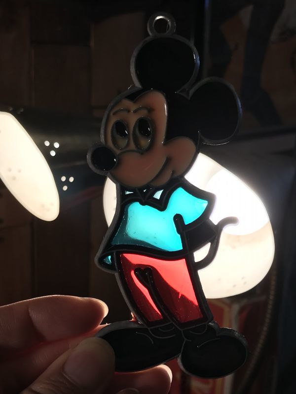 Disney “Mickey Mouse” Stained Glass Ornament ミッキーマウス 