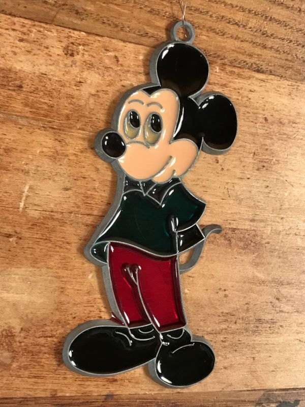 Disney “Mickey Mouse” Stained Glass Ornament ミッキーマウス
