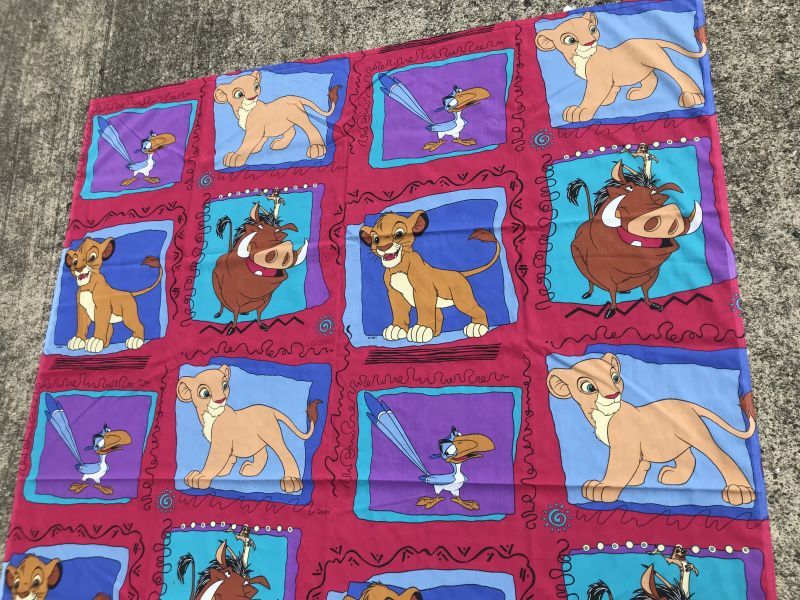 Disney The Lion King Flat Sheet ライオンキング ビンテージ フラット ...