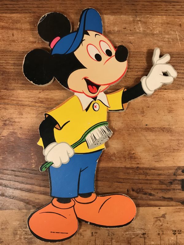 Disney Mickey Mouse Brush Wall Decoration ミッキーマウス ビンテージ ウォールデコ ディズニー 70年代 Animation Character アニメーション系キャラクター Disney ディズニー 系 Stimpy Vintage Collectible Toys スティンピー ビンテージ コレクタブル トイズ