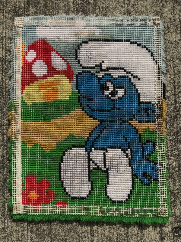 Smurf Rug スマーフ ビンテージ ラグマット 70~80年代