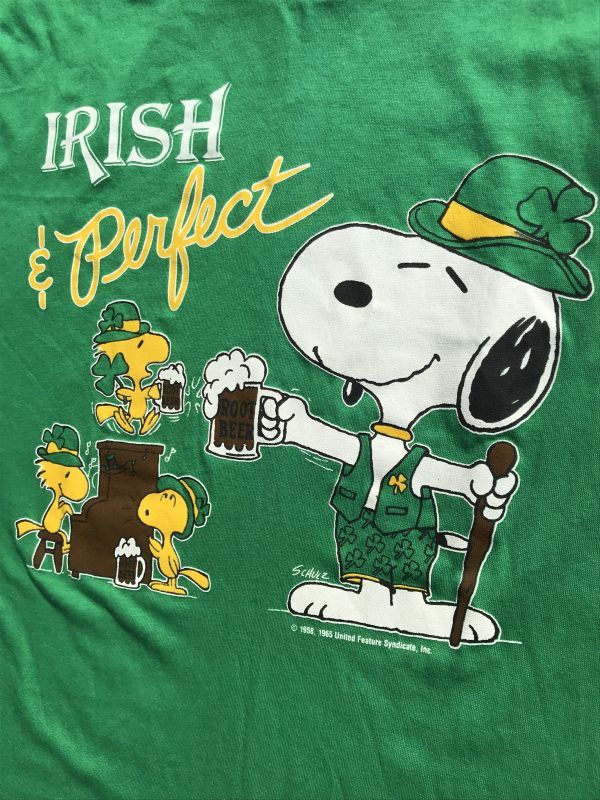 Peanuts Snoopy “Irish & Perfect” T-Shirt スヌーピー ビンテージ T ...