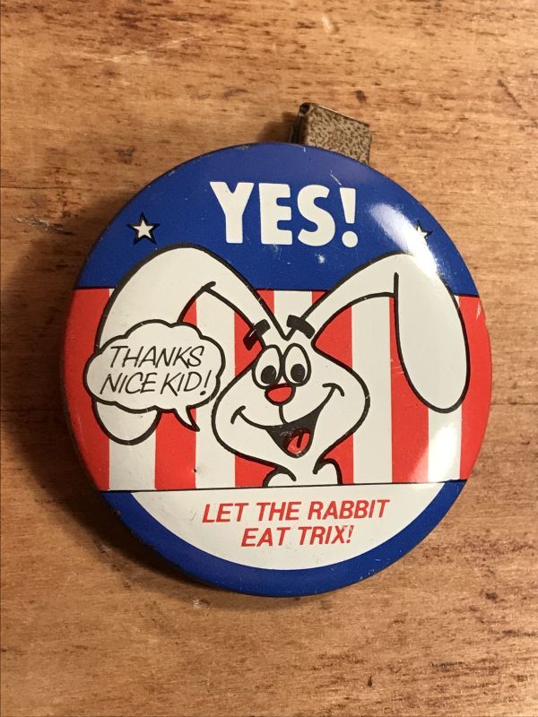 Trix Rabbit “Yes!” Tin Badge トリックスラビット ビンテージ