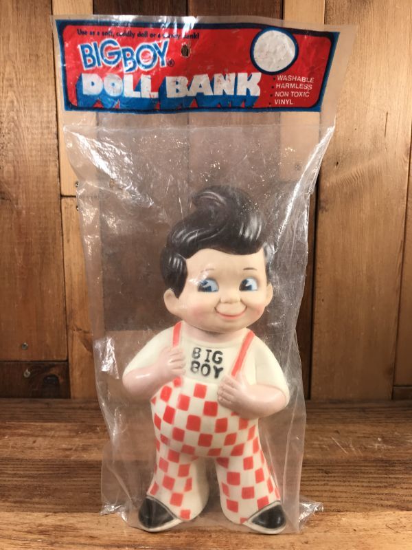 Big Boy Doll Bank With Package ビッグボーイ ビンテージ コインバンクドール 貯金箱フィギュア 70年代 Advertising Character 企業系キャラクター Fast Food Restaurant ファーストフード レストラン 系 Stimpy Vintage Collectible Toys スティンピー ビンテージ