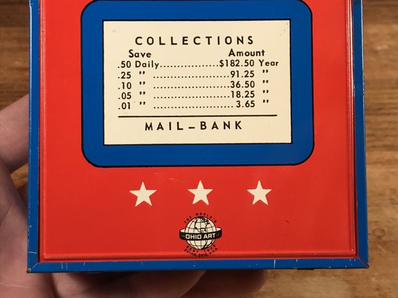 Mr. Zip Tin Mail Box Bank ミスタージップ ビンテージ コインバンク