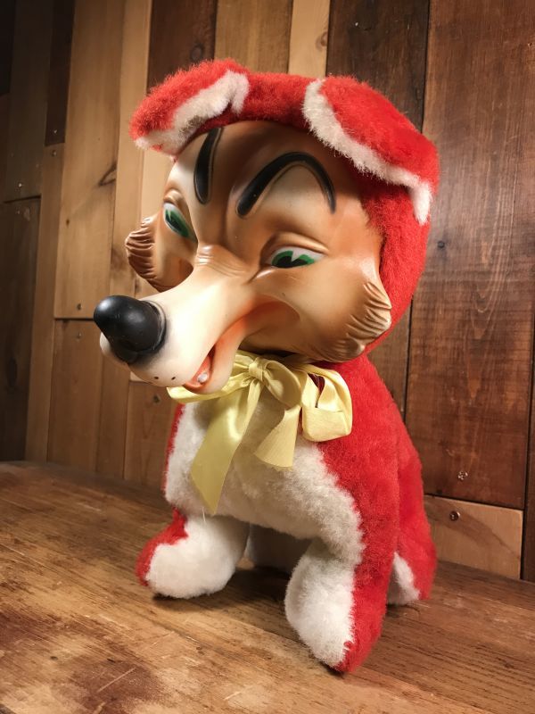 Xmas レア 美 アメリカ VTG ピンク プードル 犬 ラバー ソフビ ドール