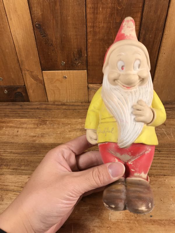 Walt Disney Snow White Bashful Rubber Doll 七人の小人 ビンテージ ラバードール 白雪姫 ウォルトディズニー 50 60年代 Animation Character アニメーション系キャラクター Disney ディズニー 系 Stimpy Vintage Collectible Toys スティンピー ビンテージ