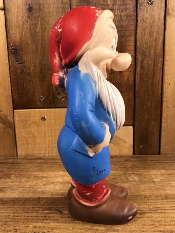 Walt Disney Snow White Grumpy Rubber Doll 七人の小人 ビンテージ