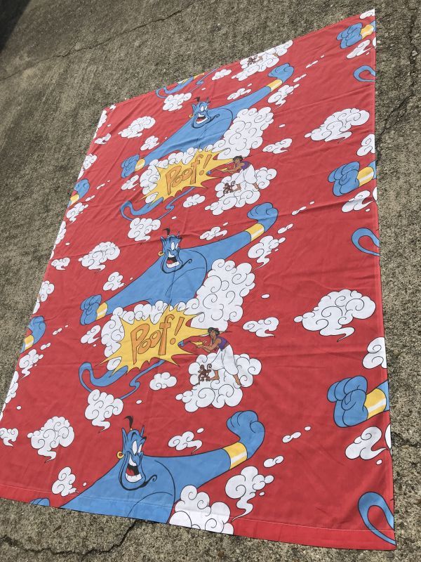 Walt Disney Aladdin Genie Flat Sheet アラジン ビンテージ フラット