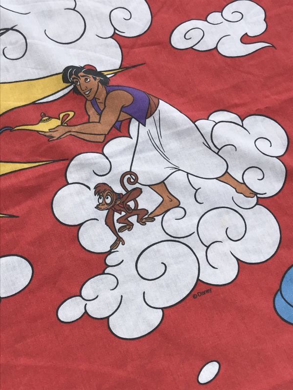 Walt Disney Aladdin Genie Flat Sheet アラジン ビンテージ フラット