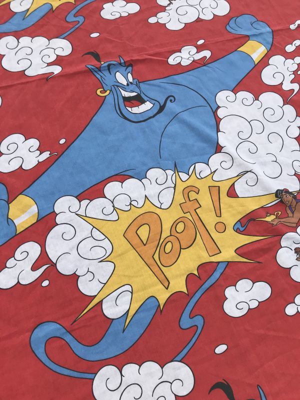 Walt Disney Aladdin Genie Flat Sheet アラジン ビンテージ フラット