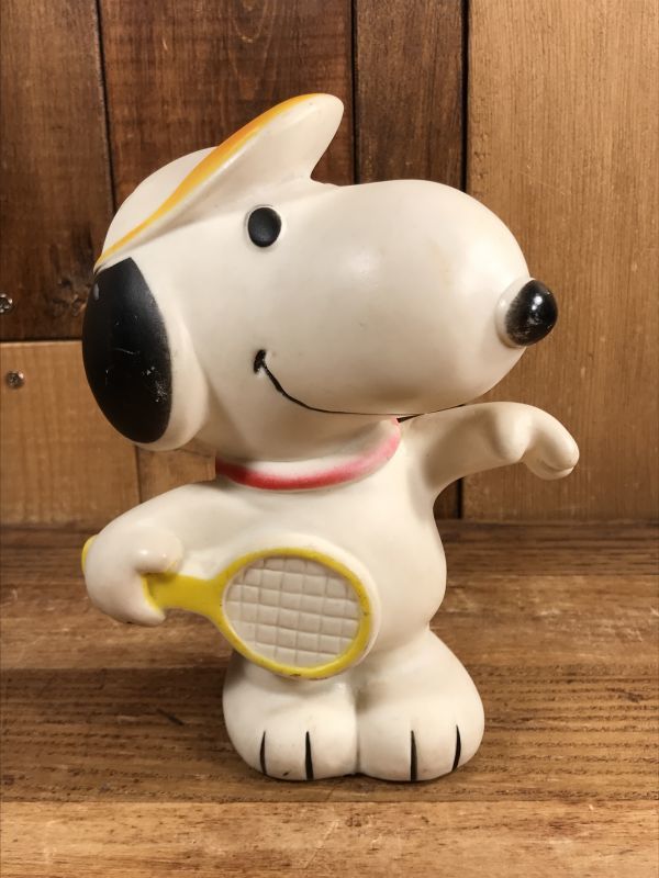 Peanuts Snoopy Tennis Coin Bank Doll スヌーピー ビンテージ コイン 