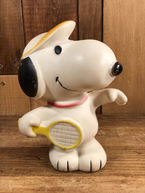 Peanuts Snoopy Tennis Coin Bank Doll スヌーピー ビンテージ コイン