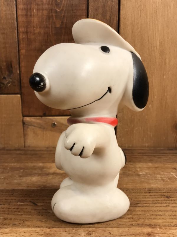格安店 SNOOPY ビンテージ スヌーピー スキー ソフビ貯金箱 人形