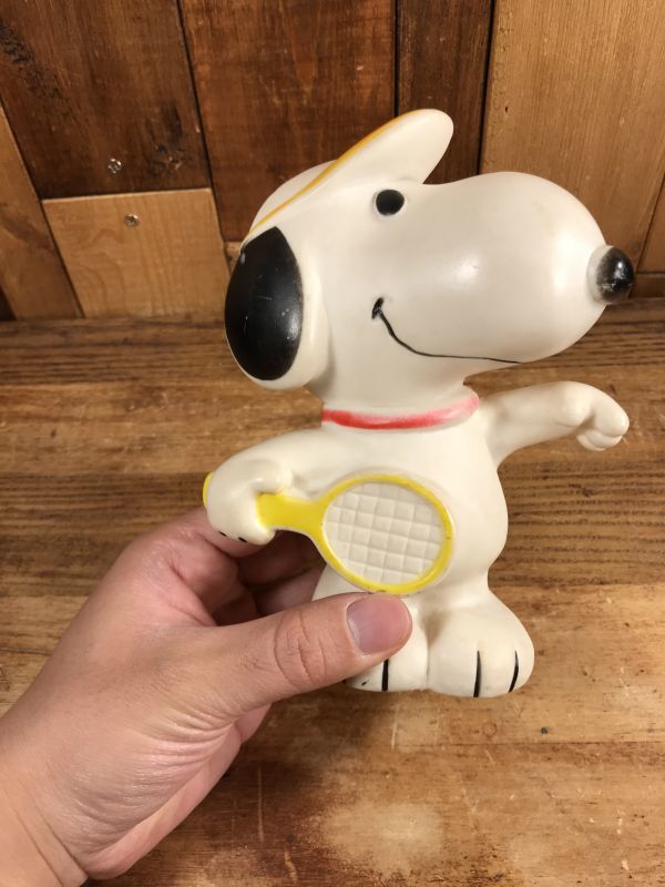 Peanuts Snoopy Tennis Coin Bank Doll スヌーピー ビンテージ