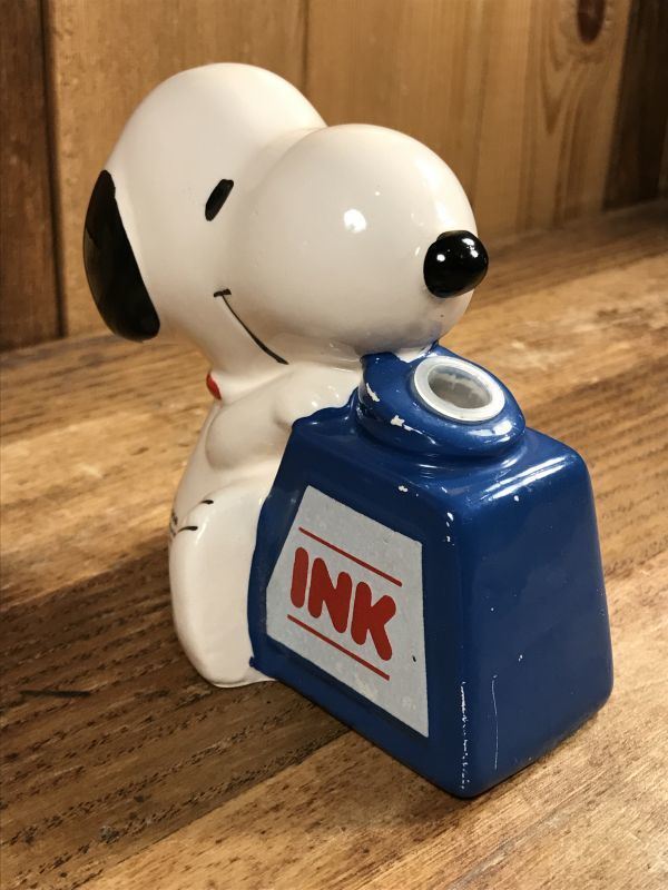 Peanuts Snoopy Ink Ceramic Pen Stand スヌーピー ビンテージ ペン立て 陶器 70年代 Animation Character アニメーション系キャラクター Snoopy Peanuts スヌーピー ピーナッツ 系 Stimpy Vintage Collectible Toys スティンピー ビンテージ コレクタブル トイズ