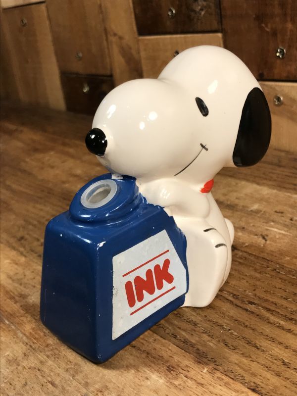 Peanuts Snoopy Ink Ceramic Pen Stand スヌーピー ビンテージ ペン立て 陶器 70年代 Animation Character アニメーション系キャラクター Snoopy Peanuts スヌーピー ピーナッツ 系 Stimpy Vintage Collectible Toys スティンピー ビンテージ コレクタブル トイズ