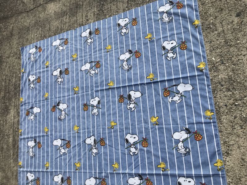 Peanuts Snoopy Stripe Flat Sheet スヌーピー ビンテージ フラット 