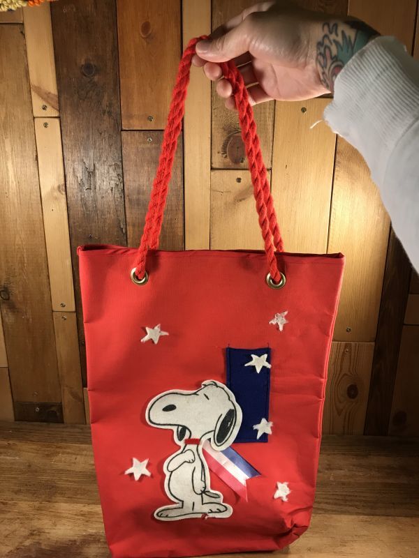 Peanuts Snoopy Tote Bag スヌーピー ビンテージ 手提げかばん トート