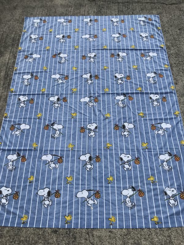 Peanuts Snoopy Stripe Flat Sheet スヌーピー ビンテージ フラット 