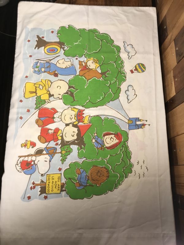 Peanuts Snoopy Story Pillow Case スヌーピー ビンテージ ピロー